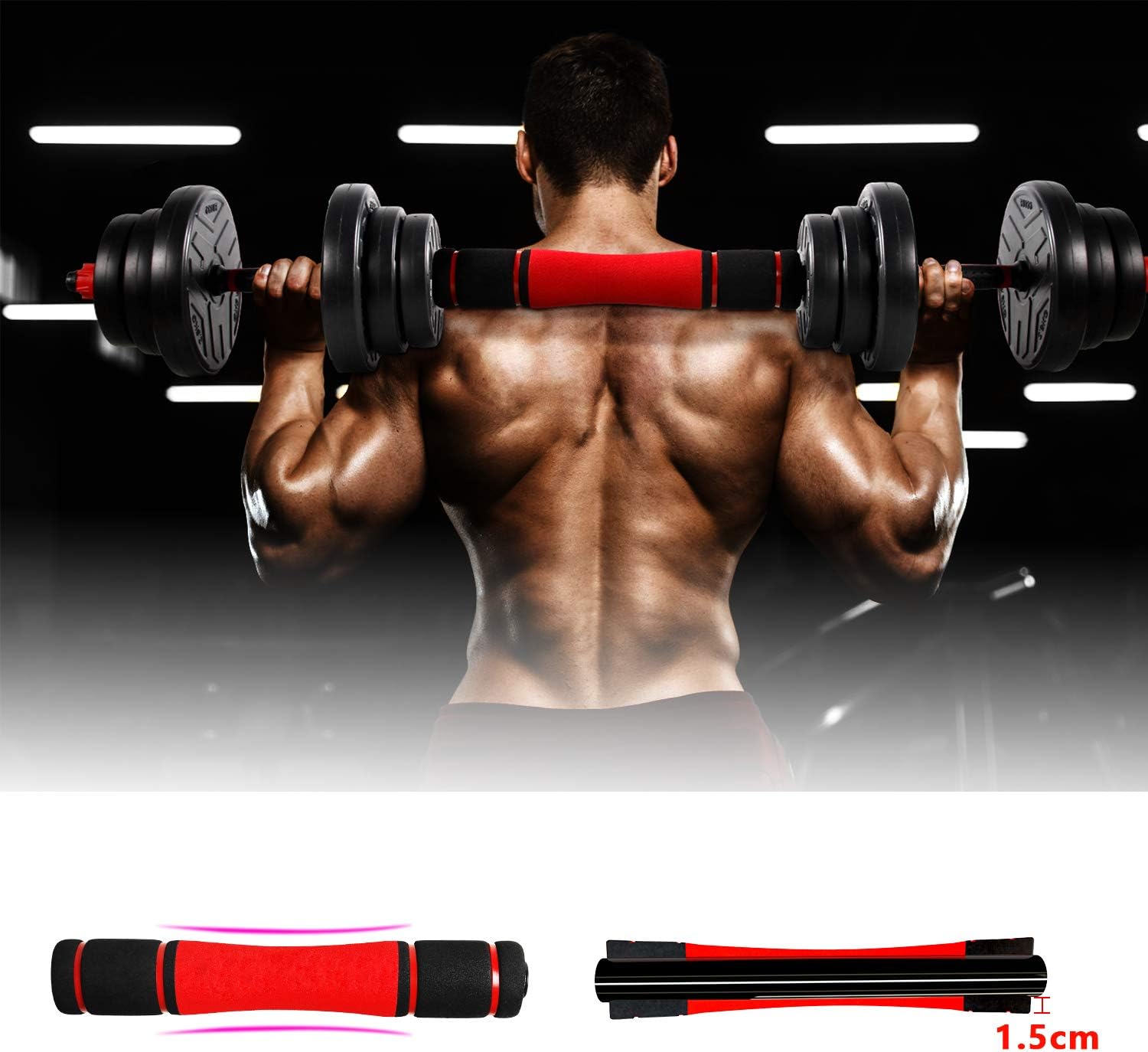 CCLIFE Hanteln Set 2er Kurzhanteln Langhanteln verstellbar Hantelset 20/25/30/40kg professionell Dumbbell mit Verbindungsstahlrohr Gewichten