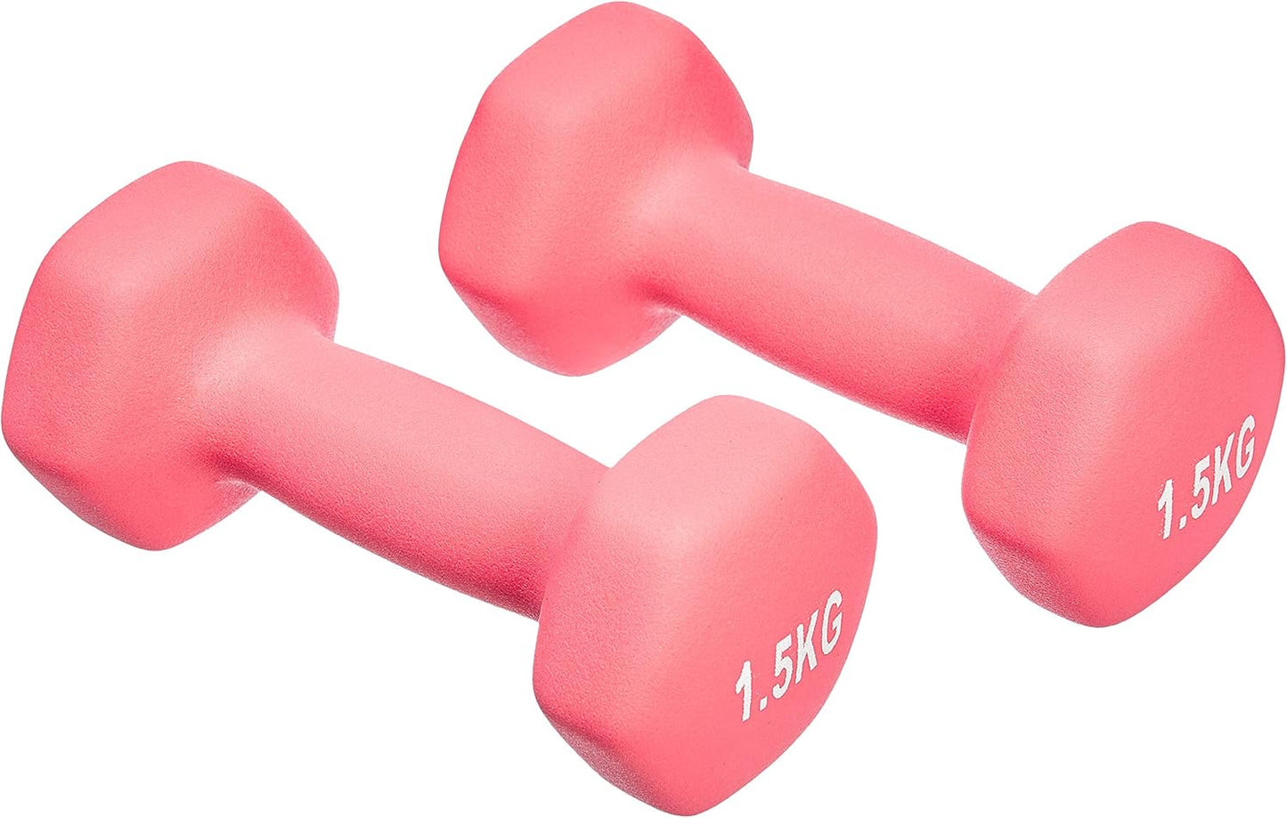 Amazon Basics Neoprene Dumbbell Weights (Set of 2, 1Kg - 5Kg)