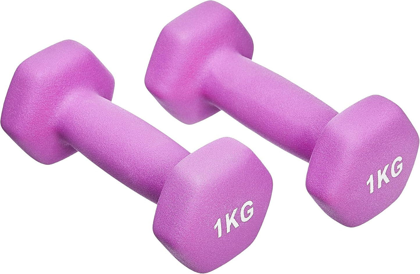 Amazon Basics Neoprene Dumbbell Weights (Set of 2, 1Kg - 5Kg)