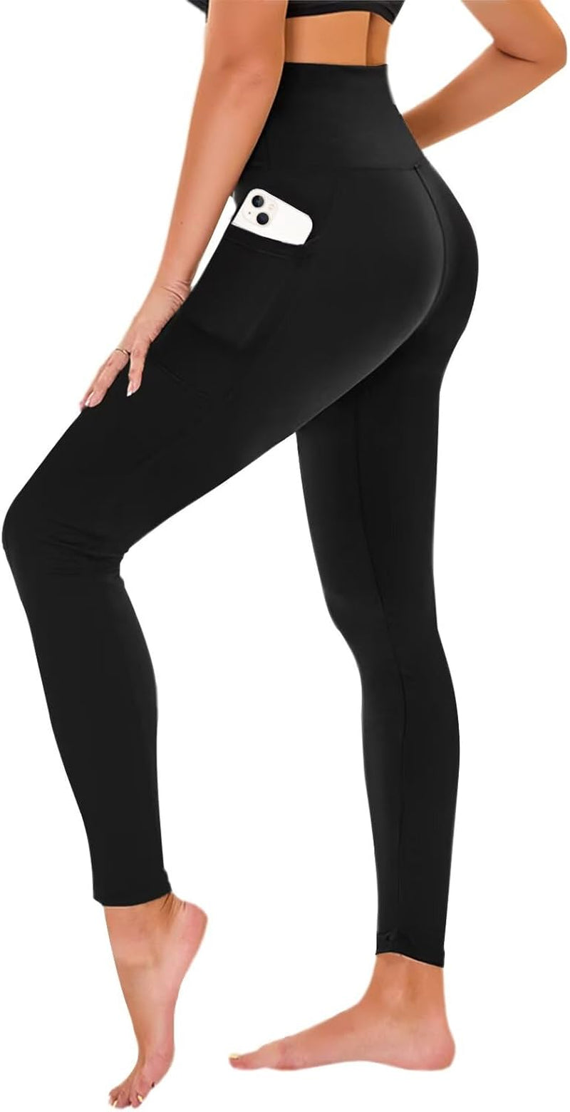 TNNZEET Women's High Waist Stretch Leggings - Soft Athletic Pants for Gym and Sports